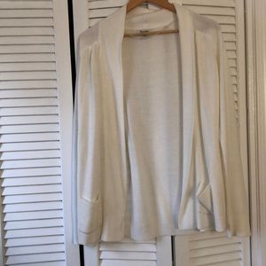 cream cardigan